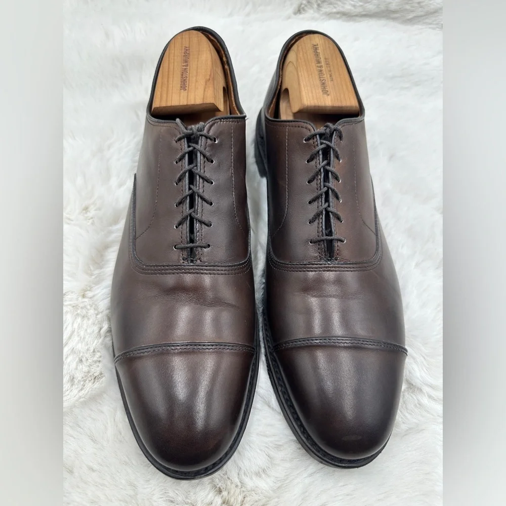 NWOT Allen Edmonds Park Avenue‎ Cap-toe dress shoe Brown oxfords 10.5 B